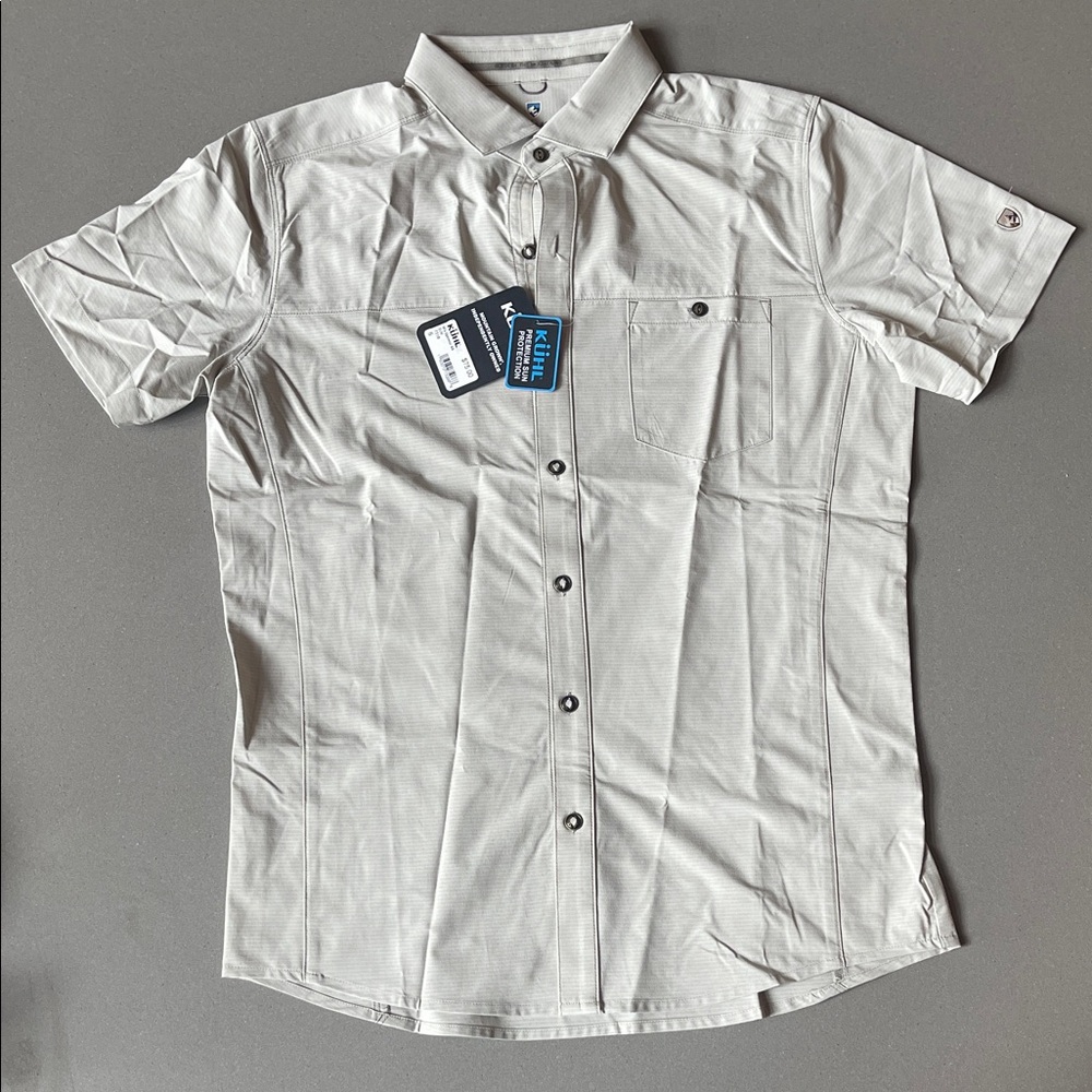 Kuhl Men's Light Gray Short Sleeve Shirt